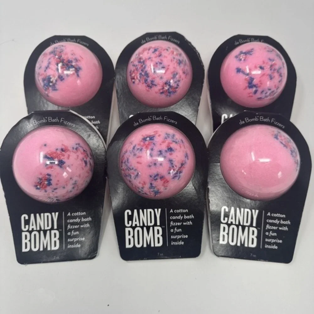 6 Pack Da Bomb Large Size Bath Fizzers Candy Bomb Cotton Candy (7 Oz Each) - Picture 4 of 4